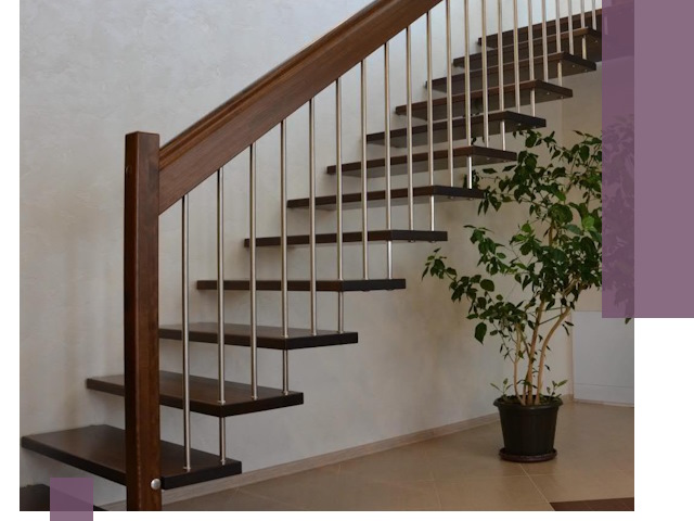 Лестницы на больцах под ключ в Новоалтайске – изготовление и монтаж