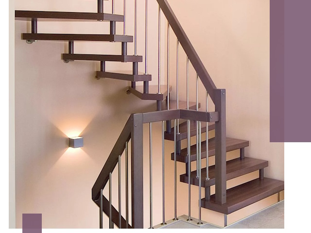 Изготовление лестниц на больцах в Новоалтайске под ключ