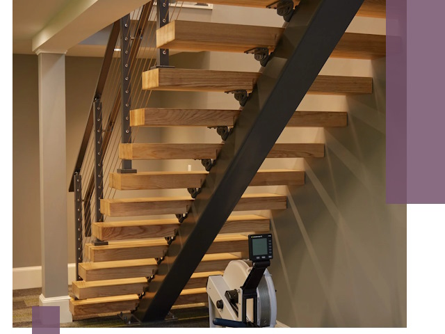 Лестницы на монокосоурах под ключ в Новоалтайске - изготовление и монтаж