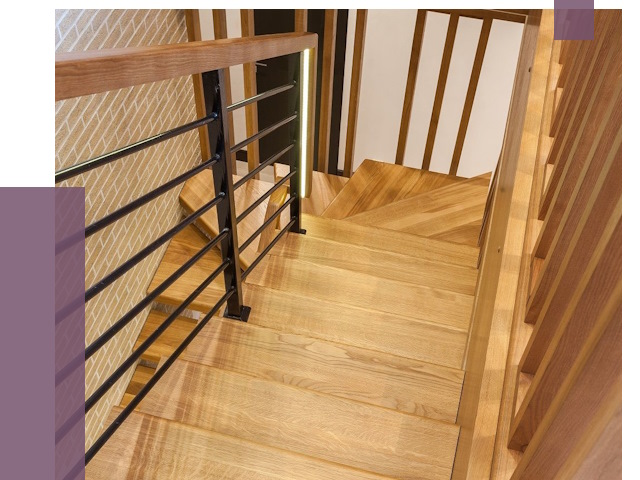 Лестницы из ясеня в Новоалтайске под ключ от 10020 руб. 