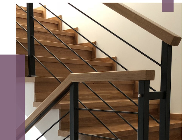 Обшивка металлической лестницы деревом в Новоалтайске от 4345 руб. 