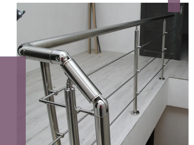 Перила из нержавеющей стали в Новоалтайске от 8997 руб. под ключ | ПРОЛЁТ-Нвл