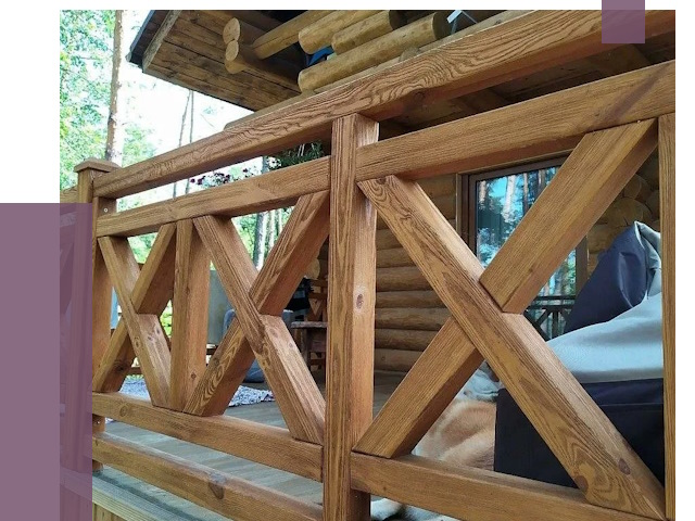 Деревянные перила под ключ в Новоалтайске от 7668 руб. 