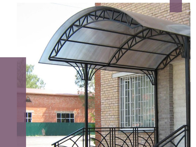 Металлические навесы и козырьки в Новоалтайске от 12780 руб.