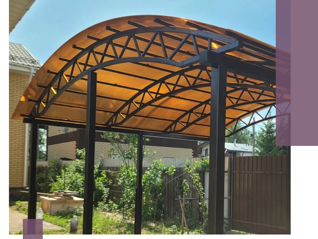 Изготовление навесов под ключ в Новоалтайске из качественных материалов