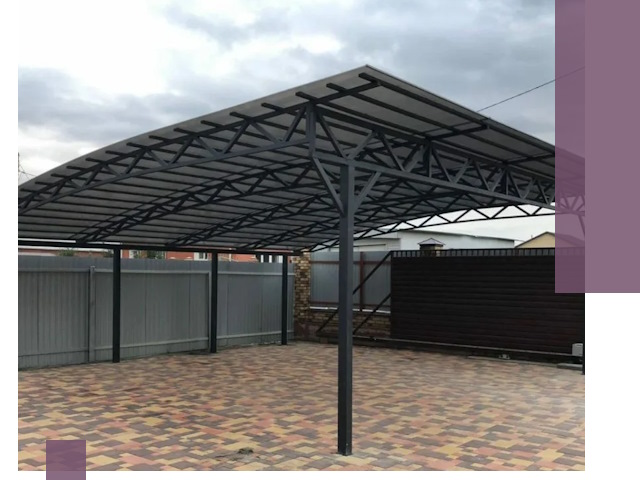 Недорогие навесы под ключ в Новоалтайске — изготовление и монтаж