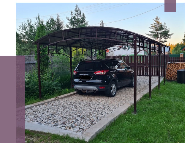 Навесы для автомобиля в Новоалтайске от 13138 руб.  | ПРОЛЁТ-Нвл