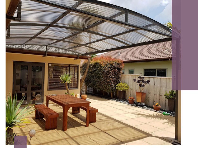 Навесы во двор под ключ в Новоалтайске — изготовление и монтаж