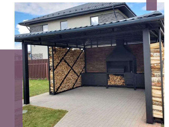 Навесы для барбекю в Новоалтайске от 12729 руб. под ключ | ПРОЛЁТ-Нвл