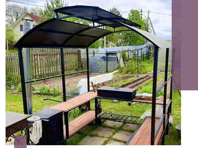 Навесы для барбекю в Новоалтайске: изготовление, монтаж и демонтаж