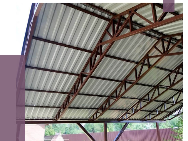 Навесы из профнастила в Новоалтайске от 7361 руб. | ПРОЛЁТ-Нвл