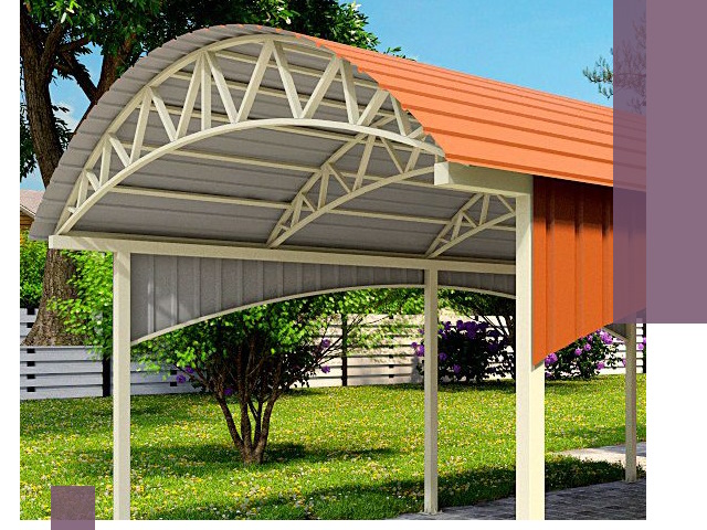 Навесы из профнастила под ключ в Новоалтайске — установка и монтаж