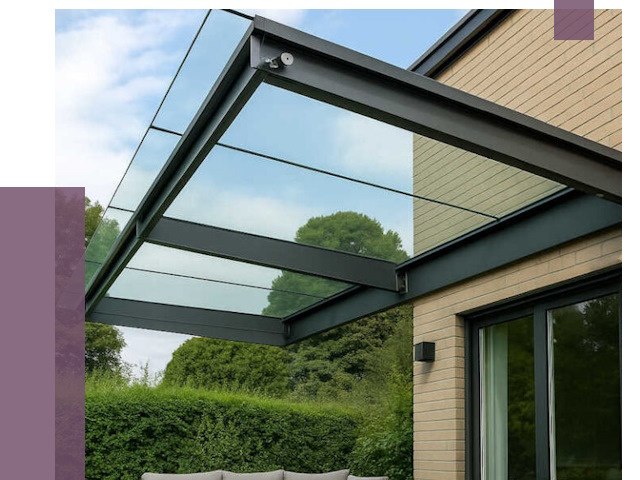 Стеклянные навесы и козырьки в Новоалтайске от 12269 руб.