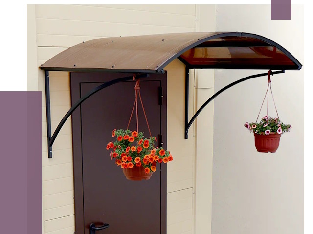 Козырьки над входом в Новоалтайске от 14825 руб.  | ПРОЛЁТ-Нвл