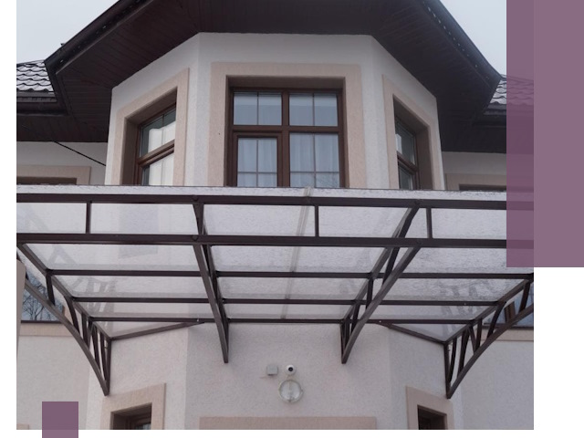 Козырьки из поликарбоната под ключ в Новоалтайске