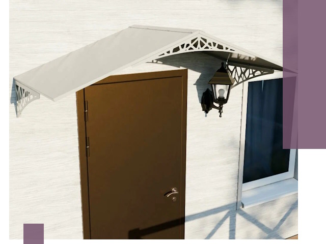 Металлические козырьки на входы и террасы в Новоалтайске