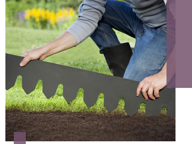 Металлические бордюры для газона в Новоалтайске — изготовление и монтаж